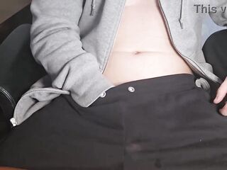 STEAMY MALE NEXT DOOR WANK! PhantomGentX Strokes Bulge Hard and Spits on Massive Dick