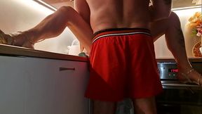 Long Dress, No Mercy &mdash_ Raw Kitchen Counter Sex