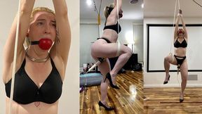 Made to edge for 20 minutes while gagged with a 3" jaw busting ball gag, and standing on one leg, then a massive orgasm at the end