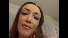 Hot Italian chick enjoys some hot anal action in the sitting room