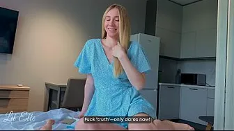 CLOSE CALL! Innocent Friend of My step Sister Panic-Hid My CUM Inside Her Panties
