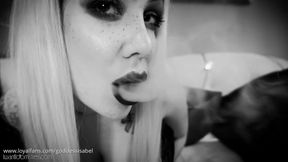 Black and White Smoking Fetish - vaping - vape - blonde goth goddess - femdom pov