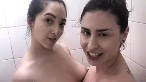 Two hot Brazilian lesbians invite you for a threesome