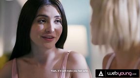 Petite Jane Wilde Saves Scared Petite Jessie Saint With INTENSE SCISSORING &amp_ Pussy Eating After Dark