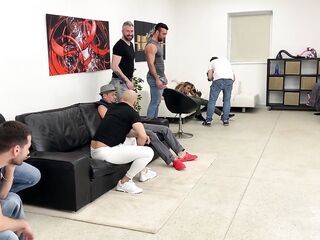 Backstage Mega Group-Sex Monika Fox With 7 Weenies Doing Hard DAP, Anal And Many Gulp Pee