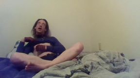 Solo Transgirl Pinching, Slapping and Pulling Her Own Tiny Tits