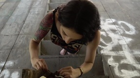 Anna De Ville sucks big throbbing cock and fucks in public
