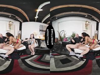 UP CLOSE VR - Cuckold Lesbo Olivia Jay Watches Girlfriend Dharma Jones Get Laid By Hung Guy - POV