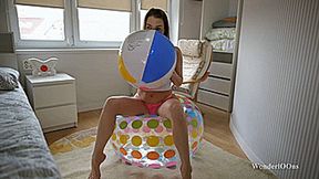 Emma play and popping big ball