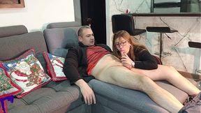 Hot Latina EXPERIENCED ONE coach gets big cock in her mouth and pussy