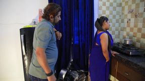 Indian Wife Got the Mood in Kitchen and Her Husband Came and Had Sex with Her