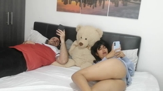 My stepdaughter has a hot video call