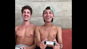 YOUNG MAN LOST IN THE GAME AND HAD TO SIT ON A 25CM BIG COCK