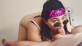 Brunette Sucking Big Dick