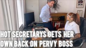 Hot secretary gets her Own back on pervy boss
