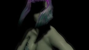 pov robot girl strip tease