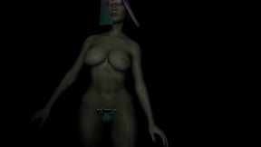 pov robot girl strip tease