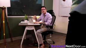 Tired Jayden Marcos celebrates his hard work by fucking a coworker