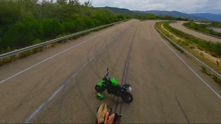 FPV Drone Pilot Record and Fuck a Onlyfans Pornstar on a motorbike