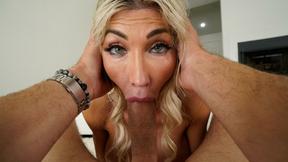 ”Big tits milf wants it hard, licks butt before doing blowjob”