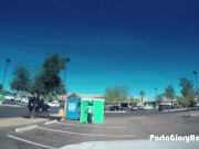 Porta Gloryhole Woman strips in public ports potty