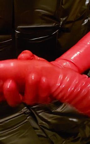 Today Is It Red / Red Latex Gloves