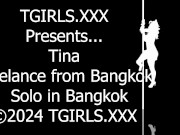 TGIRLS XXX - Ploy Striptease & Play In Her Black Sexy Dress