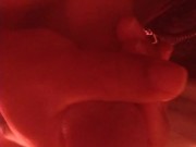 Pre cumming and using it as lube to jerk off