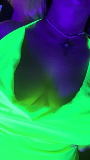 Glowing Dress and Big Boobs