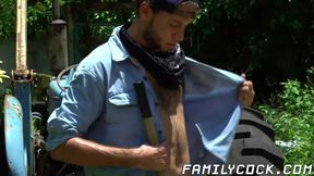 My well built stepcousin Jay Seabrook helped me on the farm so I feed him my lean mea
