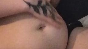PLAYING WITH ROUND PREGNANT BELLY
