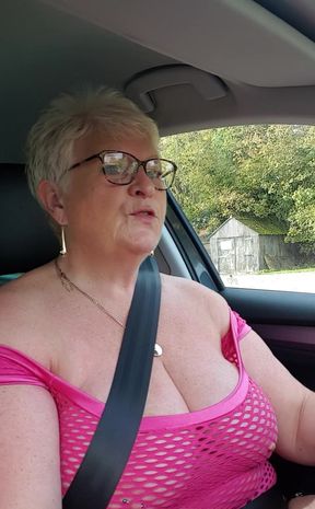 Who's coming for a nice little drive with me? I'm wearing that lovely netted dress, you know, the one with the holes in it, so m