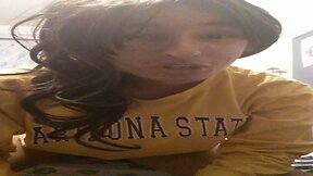 Hot college shemale cums