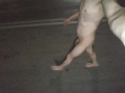 Walking totally naked on the street