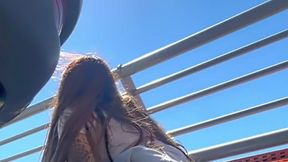 THE RISKIEST MASTURBATION IN A SHOPPING MALL'S PUBLIC PARKING LOT