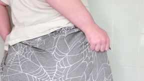 Desperation Wetting in Sweat Pants