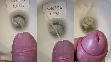 Guardate un maschio che fa un bella pisciata con un grosso cazzo sporco e odoroso
