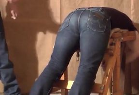 Daddy Spanks His Boy in Tight Jeans