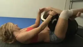 DESTROYING A MALE OLYMPIC WRESTLER - Julie Squeeze vs Rick