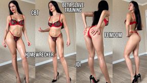 Homewrecker Goddess dominates Toilet Slave with JOI & CBT