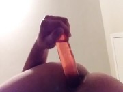 Monster 15 inch dildo play
