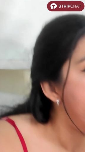 Hot Latina Sucks Thick Dildo Deep with Spit Everywhere - Mariian_Zeller