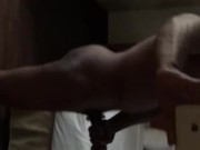 Playing with big dick cockring