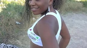 Beautiful Ebony Teen Model gets picked up by tourist and hardcore fucked doggystyle