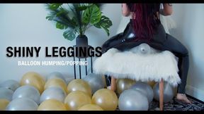Shiny PVC Leggings Balloon Ride: Humping, Grinding & Explosive Sit-to-Pops - Looner Fetish Balloon Popping
