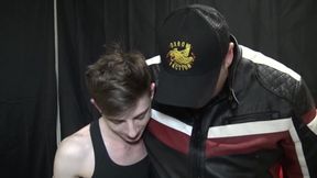 The slut twink Jerome James creampied by xxl cock of chubby bear dominant