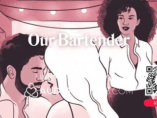 ASMR Audio Porn: FFM Hotel 3some with Bartender - Vagina Worship and Coarse Sex – Erotic Audio for Babes