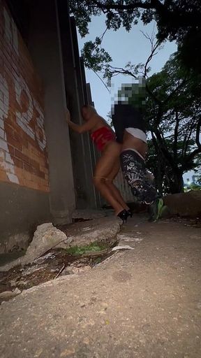 Trans Woman Has Sex in the Street with a Cheating Married Man.