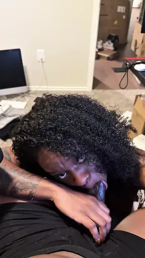 Oops Fucking in Silence - Petite Ebony Gives Best Blowjob