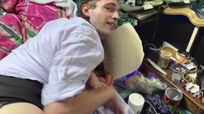 Lilas is caught deepthroated gagged in class